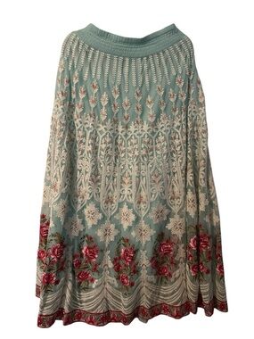 2 Sets of Soft Surrounding Embroidered Floral Maxi Skirts